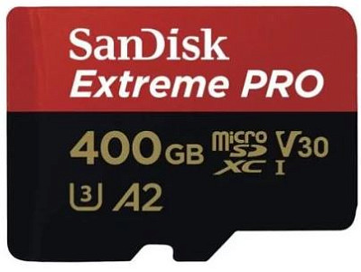 Карта памяти SanDisk 400 GB microSDXC UHS-I U3 (SDSQXCZ-400G-GN6MA) 