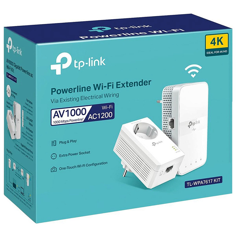 Комплект гігабітного Powerline адаптера TP-LINK TL-WPA7617 KIT