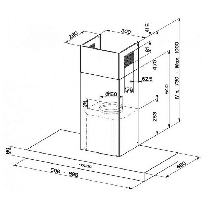 Витяжка Faber Stilo Comfort BK Matt A90 (325.0618.783)