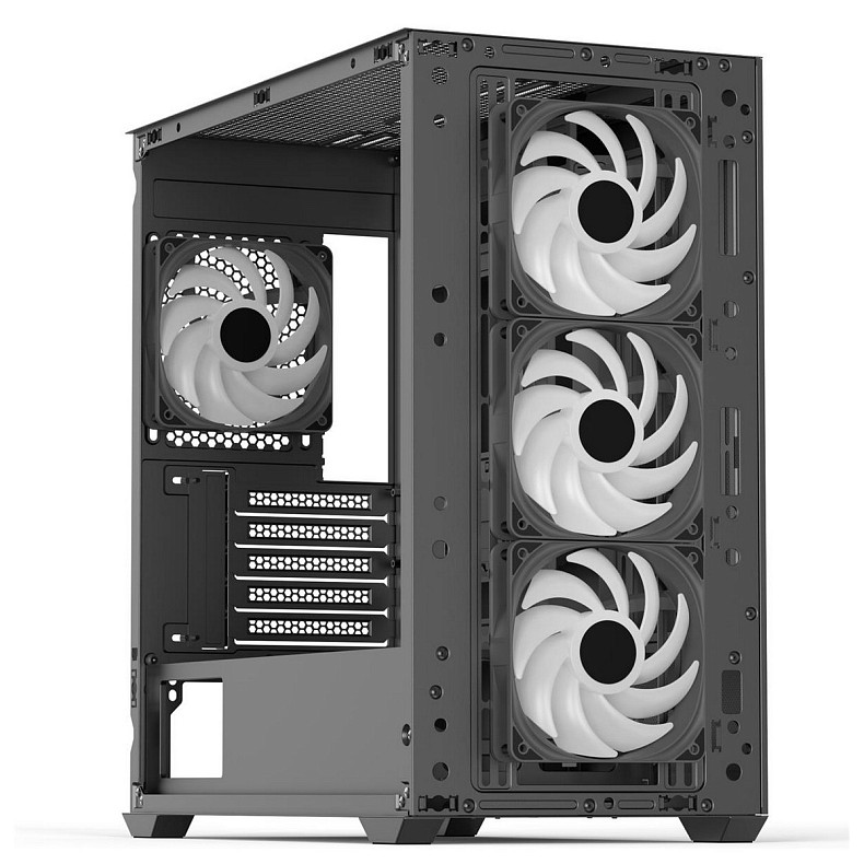 Корпус AeroCool D301A-G-BK-v2 (ACCS-DS03043.11) Black без БП