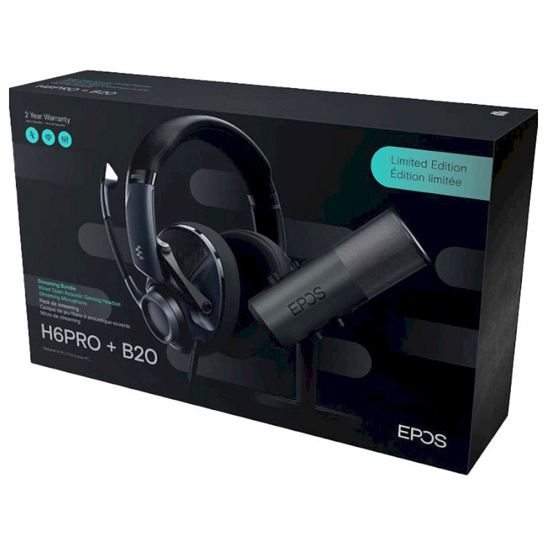 Студійний комплект (мікрофон + навушники) EPOS H6PRO + B20 Streaming Bundle