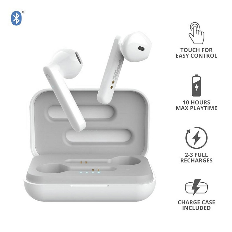 Навушники Trust Primo Touch True Wireless Mic White