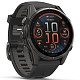 Спортивний годинник Garmin Fenix 8 43mm AMOLED Sapphire Carbon Gray DLC Titanium with Black Silicone Band