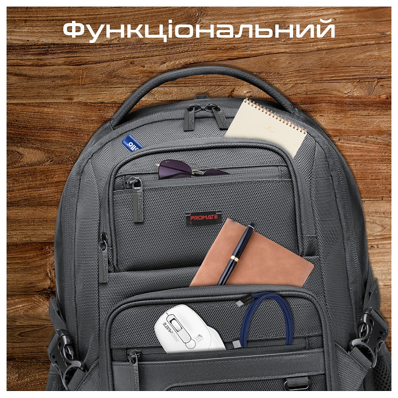 Рюкзак для ноутбука Promate Elitepack Lite 15.6" Black