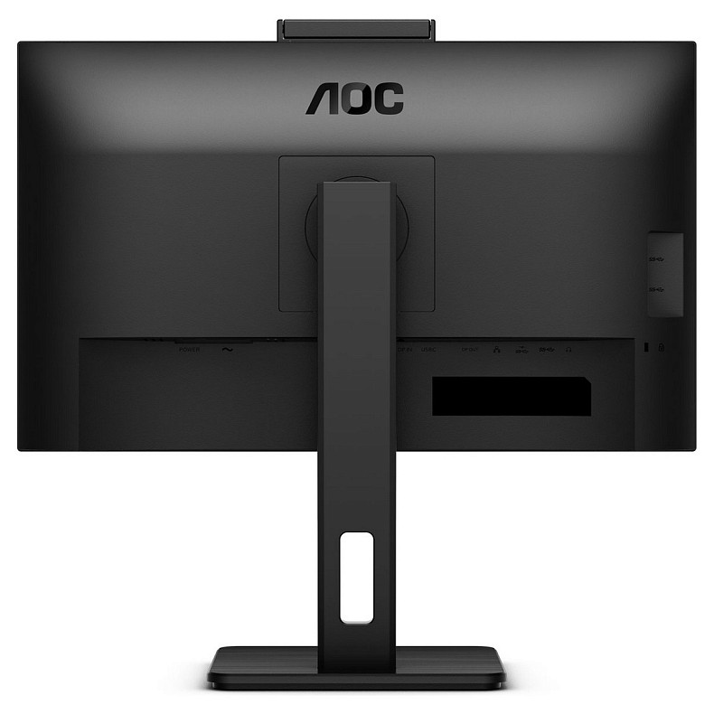 TFT 27" AOC Q27P3QW, QHD, IPS, 75Hz, 2xHDMI, DP, USB-hub, webcam, HAS, Pivot, колонки, черный