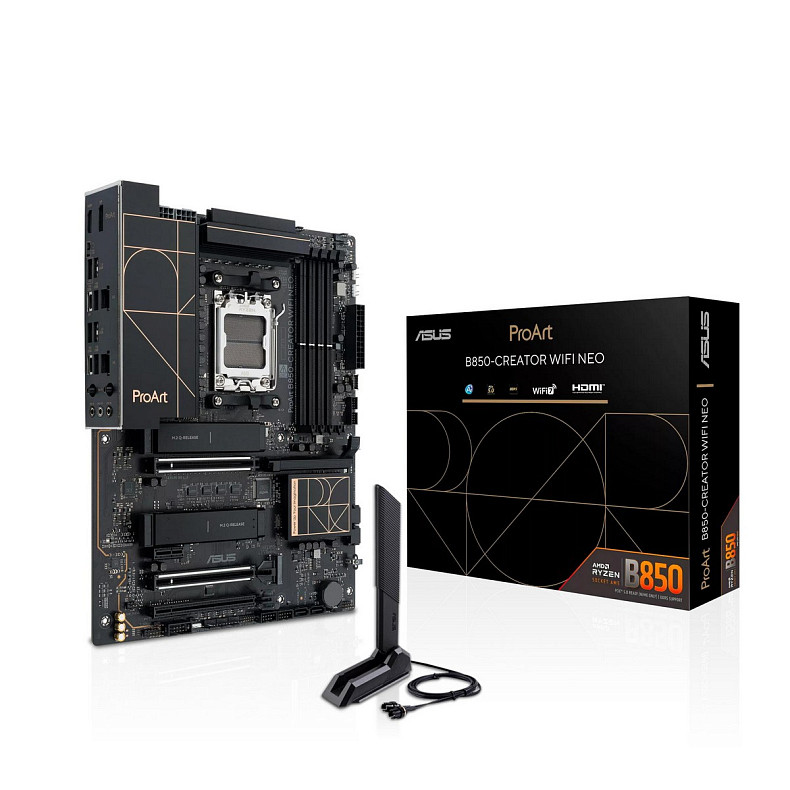 Материнcька плата ASUS PROART B850-CREATOR WIFI NEO sAM5 B850 4xDDR5 M.2 HDMI DP USB Type-C Wi-Fi BT