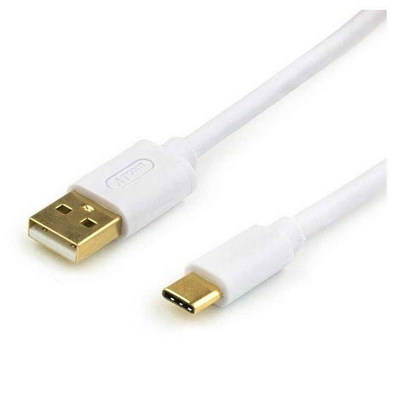 Кабель Atcom (13427) USB 2.0/USB type C, 1.8м, білий
