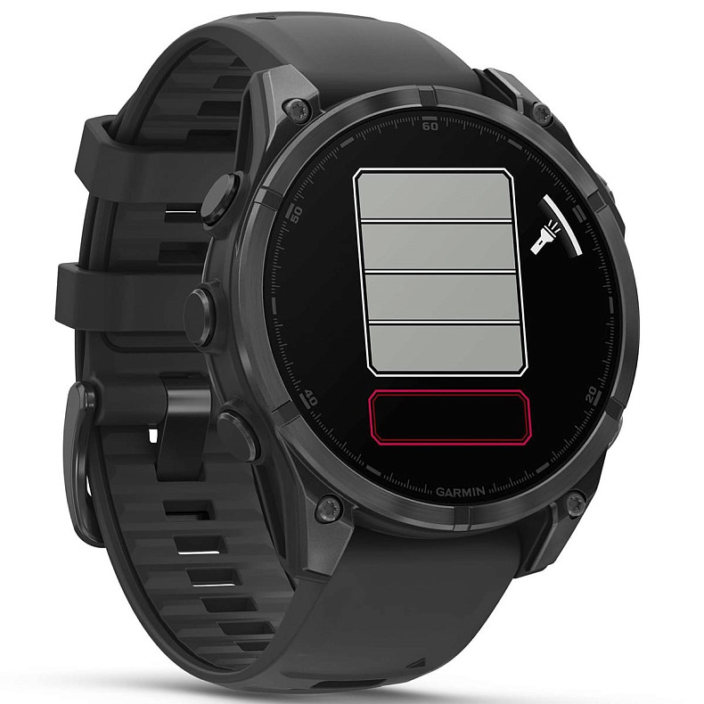 Спортивные часы GARMIN Fenix 8 47mm AMOLED Slate Grey with Black Silicone Band