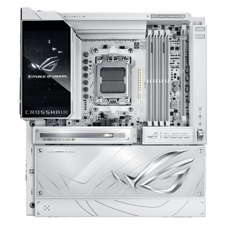 Материнcька плата ASUS ROG CROSSHAIR X870E GLACIAL sAM5 X870E 4xDDR5 M.2 USB Type-C Wi-Fi BT E-ATX б