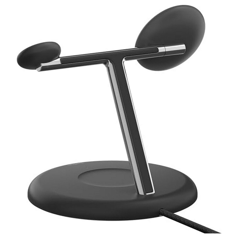 Зарядний пристрій бездротовий Belkin 3в1 Magnetic Adjustable Pad Qi2 15Вт, чорний