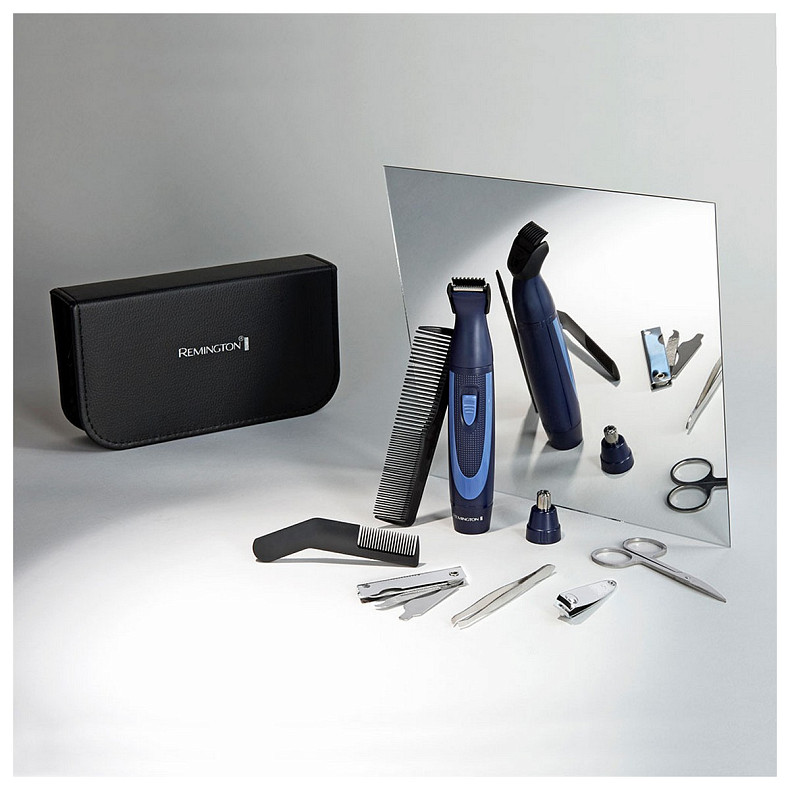Набір дорожній Remington TRAVEL KIT, для бороди, вусів, носа та вух, насадок-3, чохол, гребінець, пі