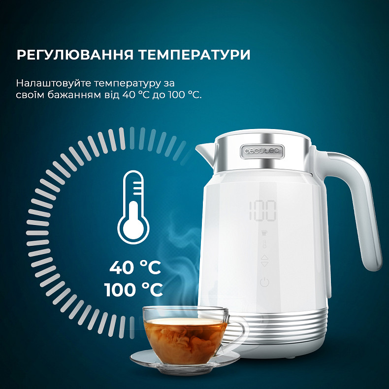 Електрочайник CECOTEC ThermoSense 600 Touch White