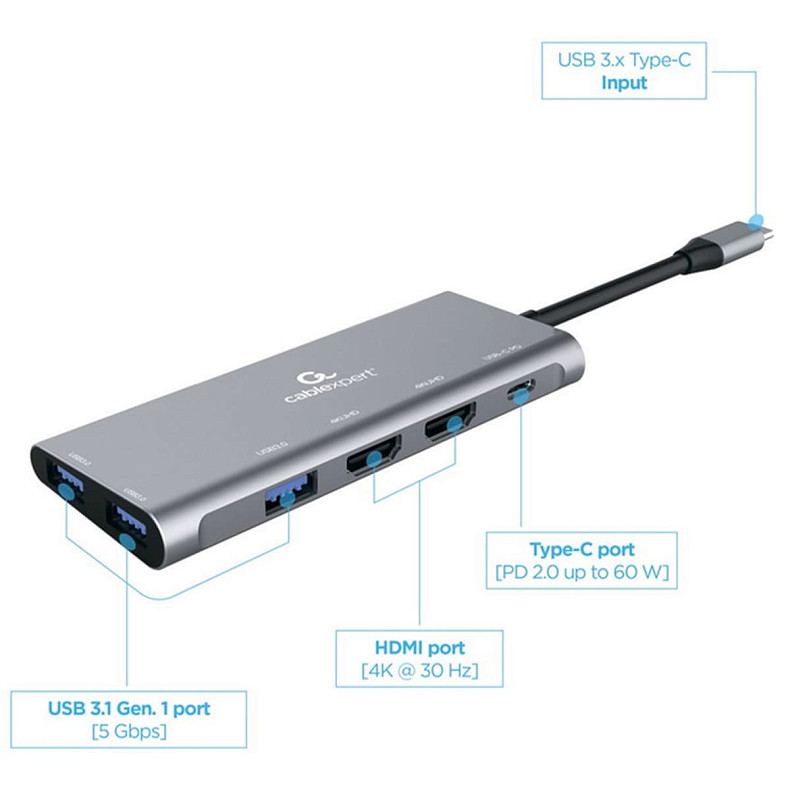 Док станція Cablexpert A-CM-COMBO3-01