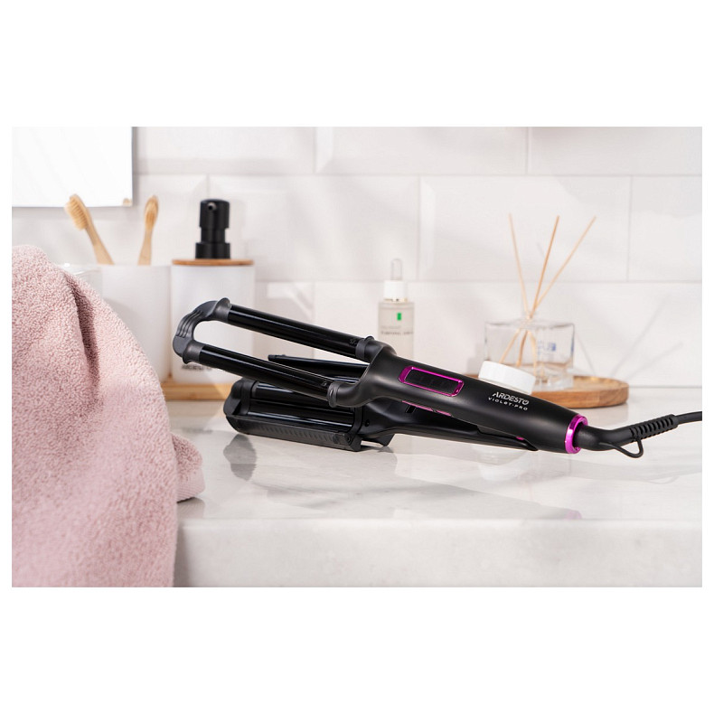 Плойка для створення локонів Ardesto Violet Pro, 90Вт, 170-210C, кераміка, чорний