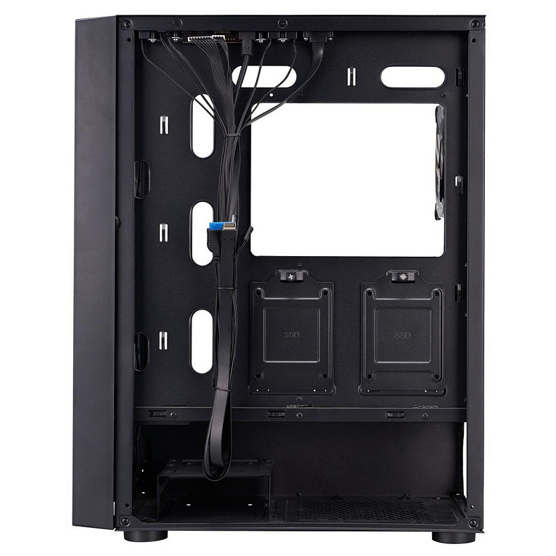 Корпус 1stPlayer Go6-BK-4FS7 Black без БП