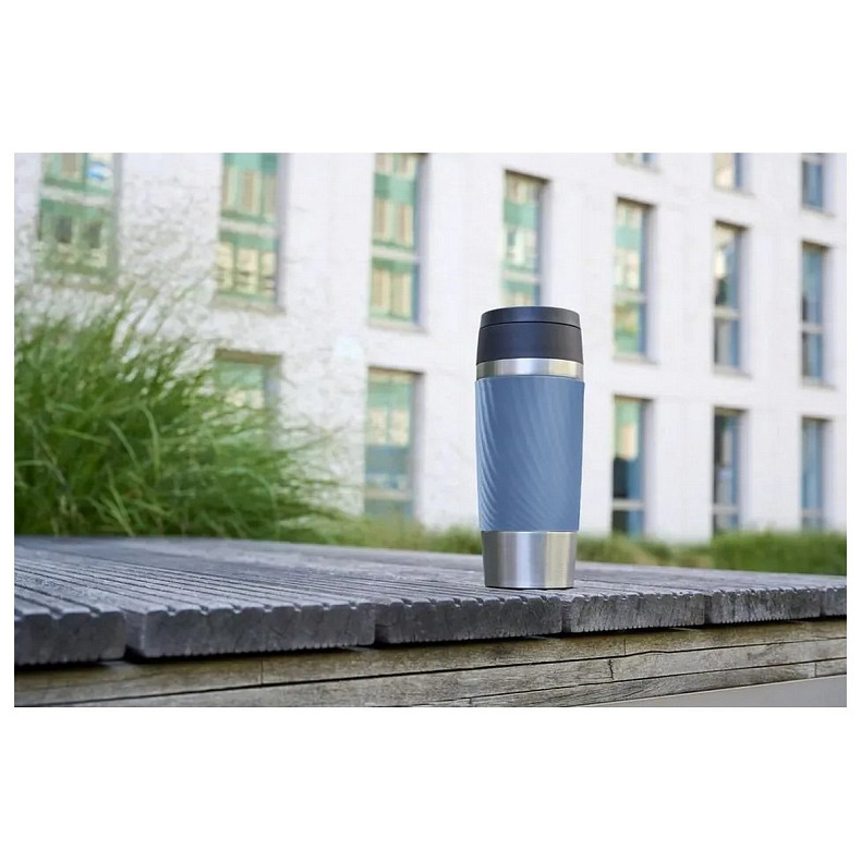 Термочашка Tefal Travel Mug Classic Twist, 360мл, нержавеющая сталь, голубой (N2024510)