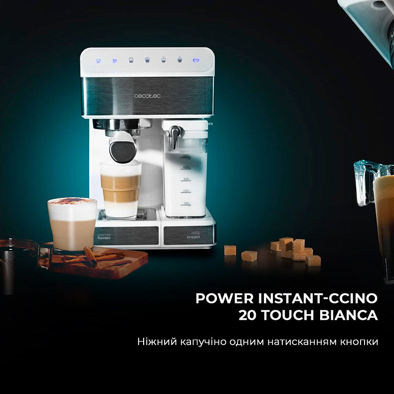 Кофеварка рожковая CECOTEC Power Instant-ccino 20 Touch Bianca