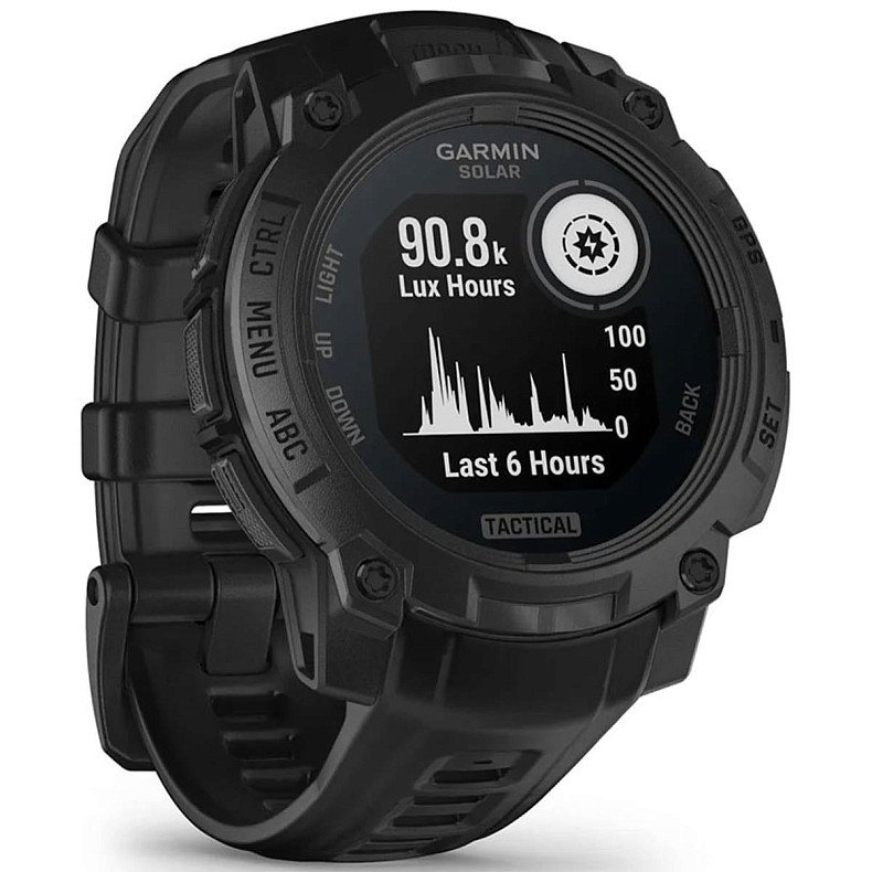 Спортивний годинник Garmin Instinct 3 45mm Solar Tactical Edition Black with Black Band (010-02934-50)