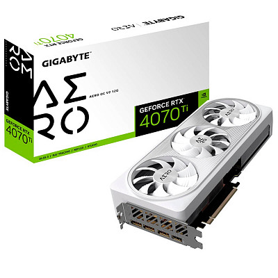 Видеокарта Gigabyte GeForce RTX 4070 Ti 12GB GDDR6X Aero OC V2 (GV-N407TAERO OCV2-12GD)