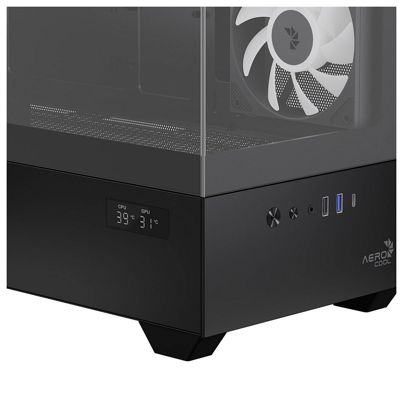Корпус AeroCool P300D Digi-G-BK-v1 Black (ACCS-PN05033.11)