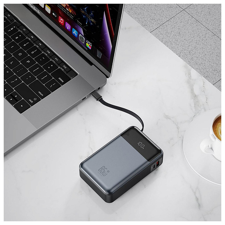 Универсальная мобильная батарея XO PR267 PD 65W 20000mAh Grey