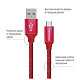 Кабель ColorWay USB-USB-C, 2.4А, 2м Red (CW-CBUC008-RD)