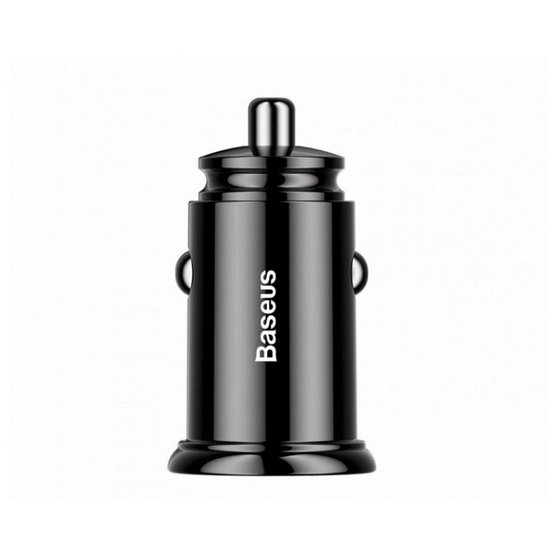 Автомобільний зарядний пристрій Baseus Car Charger Circular Plastic USB-C and USB 3.0 30W Black (CCALL-YD01)