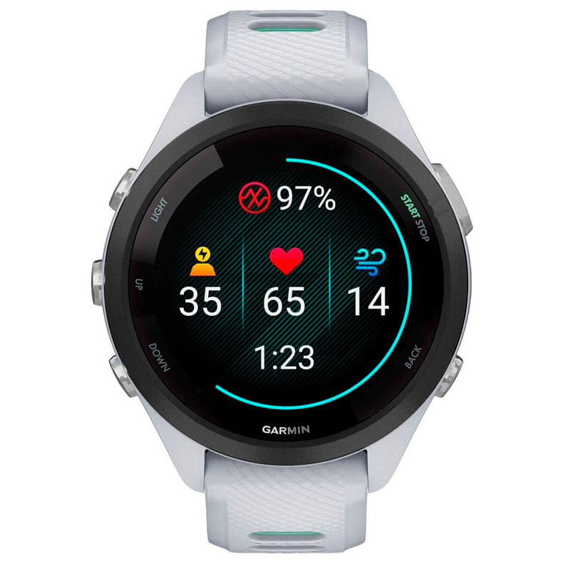 Спортивний годинник GARMIN Forerunner 265S Black Bezel with Whitestone Case and Whitestone/Neo Tropic Silicone Band