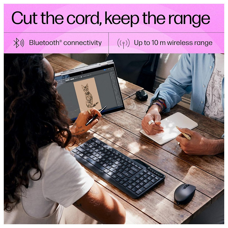 Клавіатура HP 460 Multi-Device key, BT, EN/UK, чорний