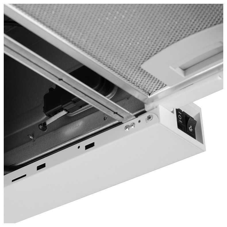 Витяжка Ardesto телескопічна, метал, 60см, 450м3ч, метал, 2х1Вт LED, кнопкове, білий