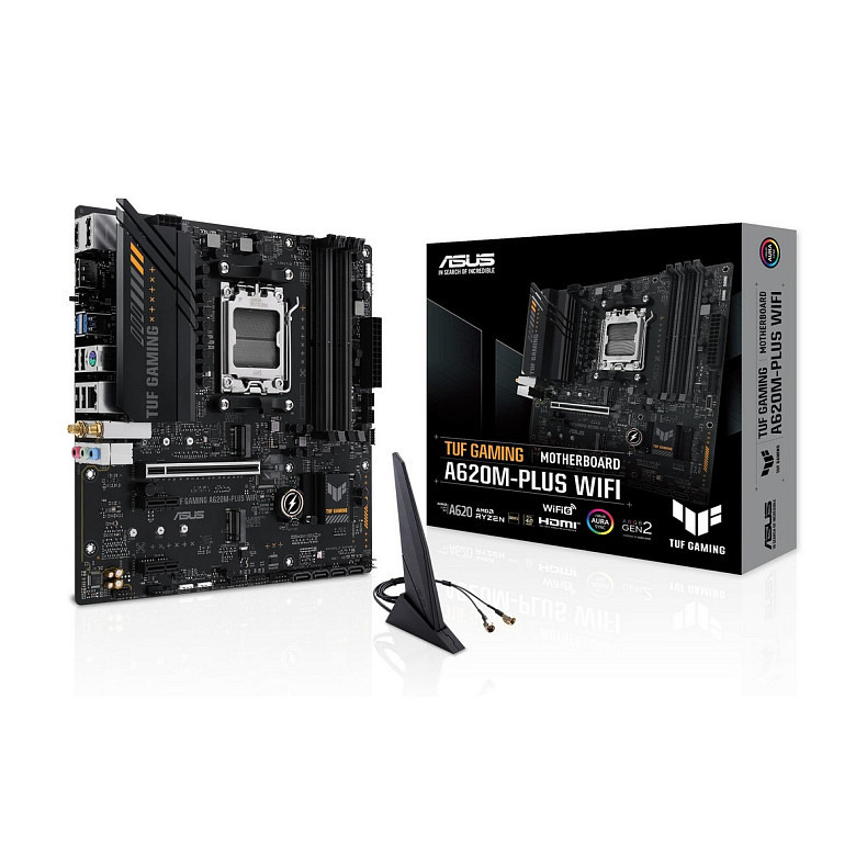 Материнська плата ASUS TUF GAMING A620M-PLUS WIFI sAM5 A620 4xDDR5 HDMI DP mATX