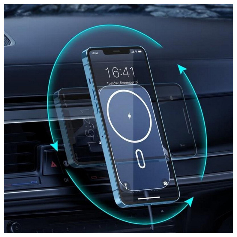 Бездротовий зарядний пристрій Choetech Car Magnetic Mount Inductive Qi Charger 15W (T200-F)