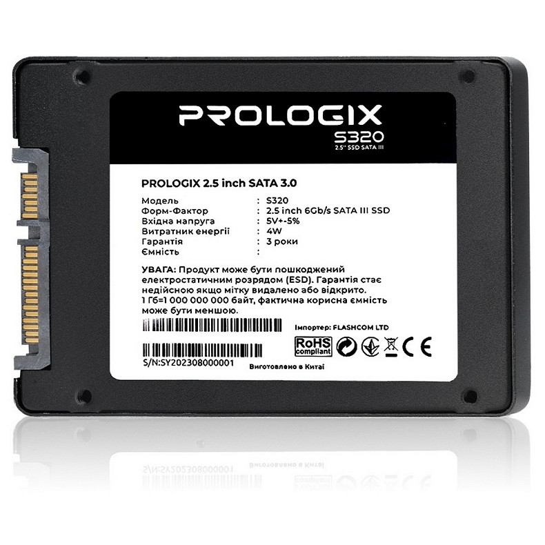 SSD диск Prologix S320 2.5" SATAIII TLC (PRO480GS320) 480GB