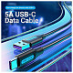 Кабель USB 2.0 AM-Type-C M, 0.5 м, 5.0A, (25W) PVC чорний Vention