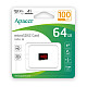 Карта пам'яті MicroSDHC 64GB UHS-I Class 10 Apacer (AP64GMCSX10UB-RA)