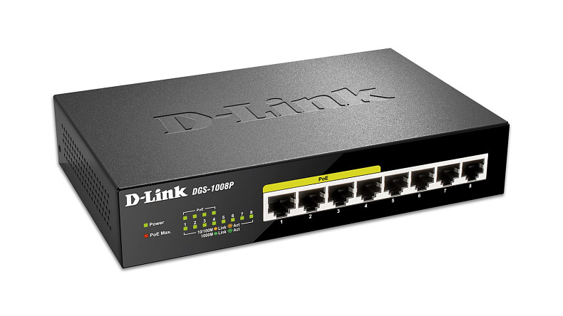 Коммутатор D-Link DGS-1008P