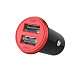 Автомобільний зарядний пристрій ColorWay (2USB, 3.4A, 17W) Red/Black (CW-CHA026-BK)