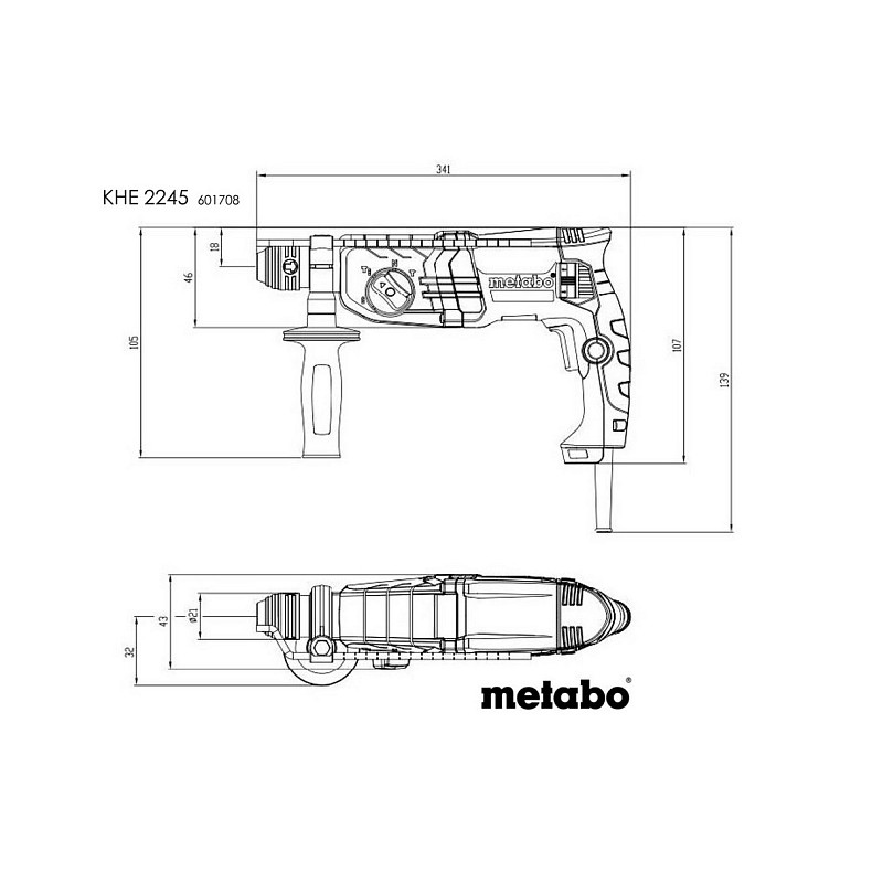 Перфоратор Metabo KHE 2245 (601708500)