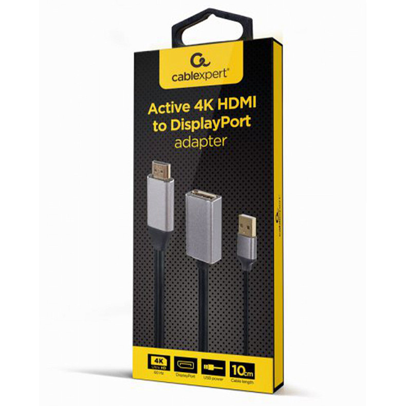 Адаптер-перехідник HDMI на DisplayPort, 4K 60 Гц