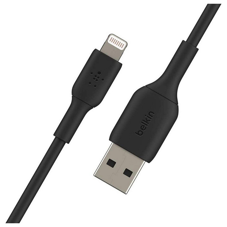 Кабель USB-A > Lightning зарядка/синхронизация Belkin 1м, 12Вт, PVC, черный