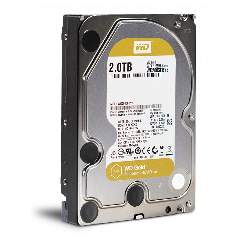 Жорсткий диск WD SATA 3.0 2TB 7200 128MB Gold