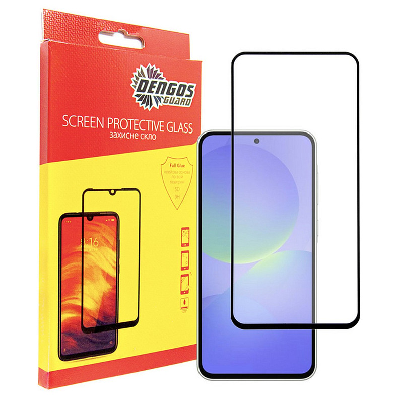 Защитное стекло Dengos для Samsung Galaxy A36 5G SM-A366 Black Full Glue (TGFG-387)