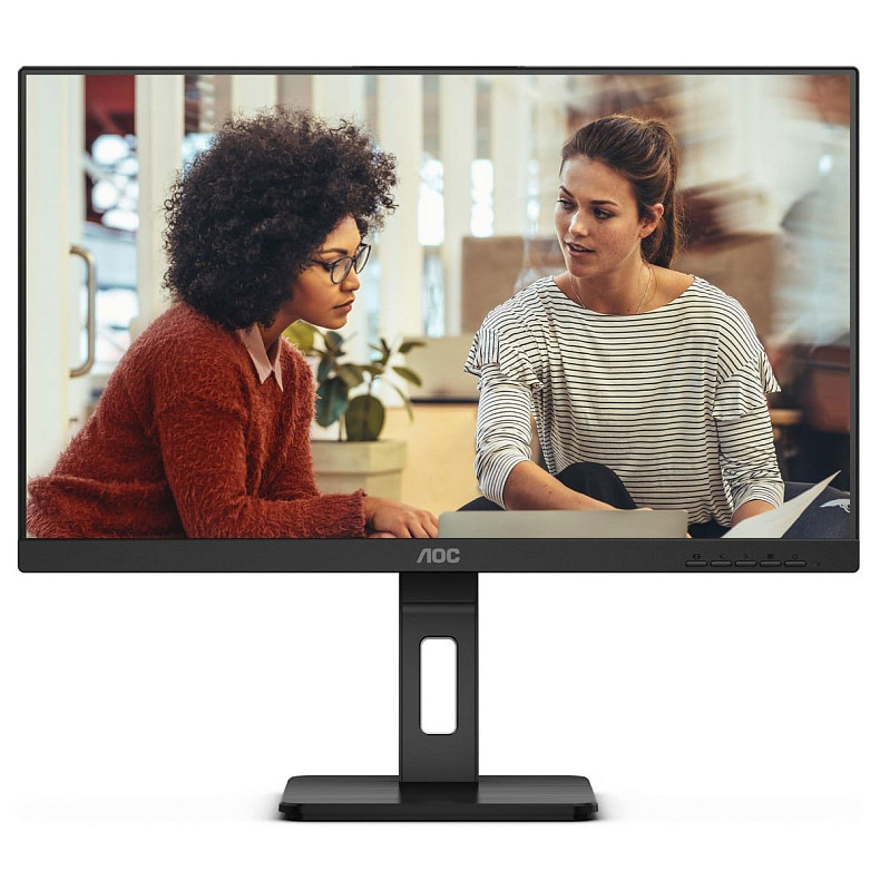 Монитор 27" AOC Q27E3UMF, VA, 75Гц, HDMI, DP, USB-hub, HAS, Pivot, колонки, черный