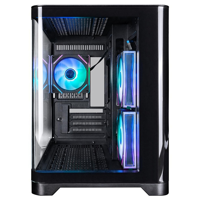 Корпус 1stPlayer UV6-BK-2FC7R-1FC7 Black без БП