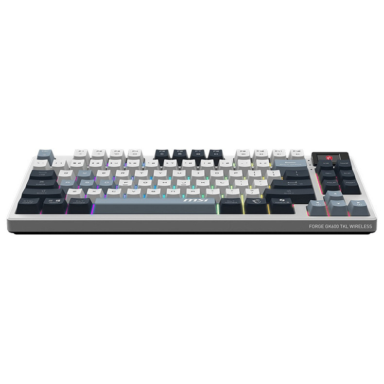 Клавіатура MSI FORGE GK600 TKL W SKY UA 104key, mechanical Linear, USB-A, Wireless, Blueto