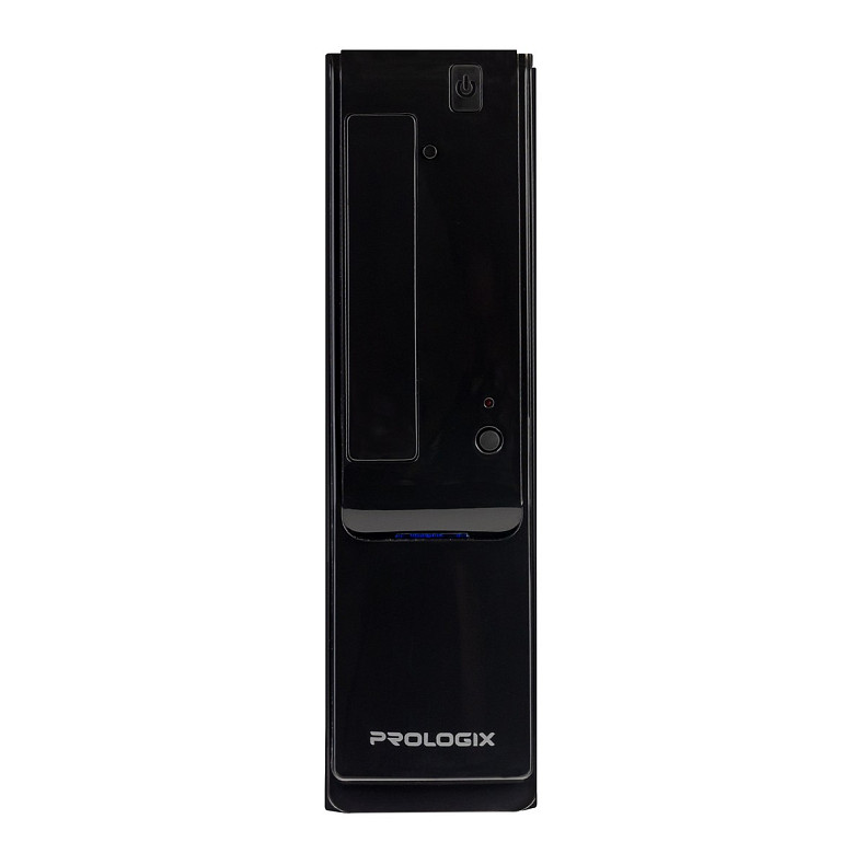 Корпус Prologix E100 Slim 400W 8cm, 2хUSB2.0, Black