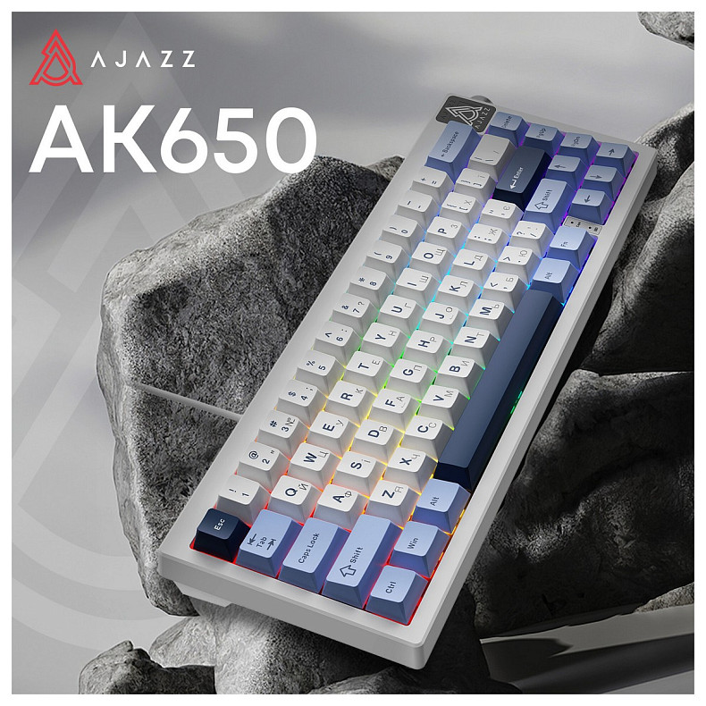 Клавиатура Ajazz AK650 Sea Salt Switch White USB-C (AK650-SS-BWB)