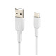 Кабель Belkin USB-A - USB-С, PVC, 1м White