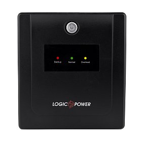 ДБЖ LogicPower LPM-U1100VA-P, Lin.int., AVR, 4 x євро, LED, пластик