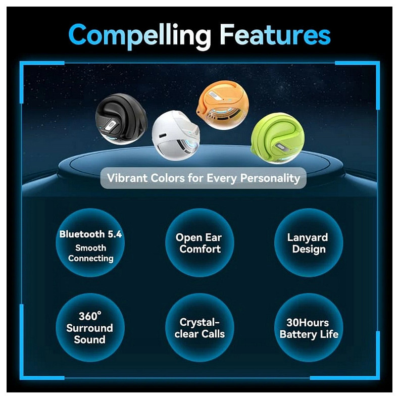 Навушники Vention OpenBeat O12 Black